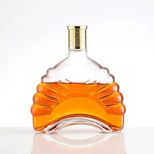 Bouteilles d'alcool transparentes fabriquées par le fabricant pour le brandy