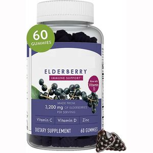Venta caliente Extra Strength Immune Support Gummies Elderberry Sea Moss Vitamins Gummy Candy para niños mujeres embarazadas - Product Image 1