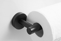 Deao porte-serviettes salle de bain bain toilette accessoire 3 pièces mural porte-papier noir mat ensemble d'accessoires de salle de bain
