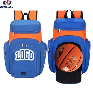 Wholesale Custom School Team Sport top quality Logo basketball backpack dry wet men Football Basketball Backpack Men
