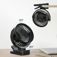 12000mAh Batterie Extérieur Clip-on Poussette Ventilateur Charge Bureau Table Usb Portable Rechargeable 6 Pouces Clip Ventilateur Avec Power Bank