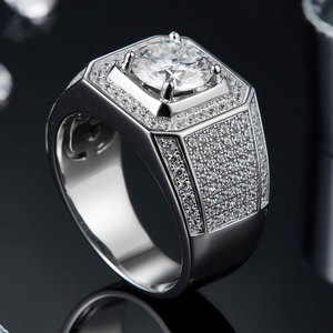 <span class=keywords><strong>Bague</strong></span> en <span class=keywords><strong>argent</strong></span> 925 <span class=keywords><strong>homme</strong></span> 1CT 2CT 3CT moissanite hommes <span class=keywords><strong>bague</strong></span> def vvs top qualité original <span class=keywords><strong>argent</strong></span> 925 pierre anneaux pour hommes - Product Image 5