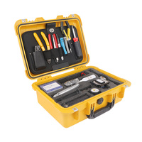 Kit de empalme de fusión de fibra óptica, cortador de cables de instalación de campo FTTH, cortador de fibra óptica, herramienta de red óptima