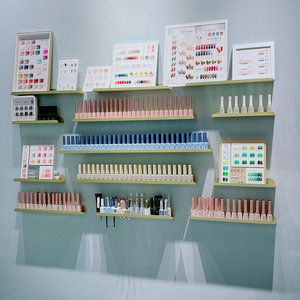Présentoir mural en métal pour <span class=keywords><strong>salon</strong></span> de manucure avec suspension pour rangement de vernis à ongles, marque HUAYOU, origine Fujian - Product Image 1