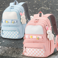 Sac à dos scolaire en polyester imperméable avec fermeture éclair, anti-gravité, compartiment pour ordinateur portable, protection de la colonne vertébrale, sac d'étudiant, logo personnalisé