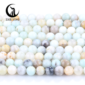 Perles rondes en Amazonite Zhe Ying 6mm 8mm 10mm, pierres précieuses en vrac, cristal <span class=keywords><strong>de</strong></span> guérison, fleur - Product Image 4
