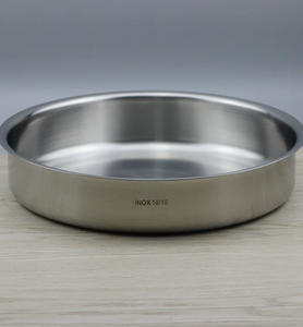 Bandeja Redonda para Hornear de Acero Inoxidable de Grado Alimenticio, Bandeja Metálica Resistente con Superficie de Espejo para Hornear Pasteles y Pizzas - Product Image 4