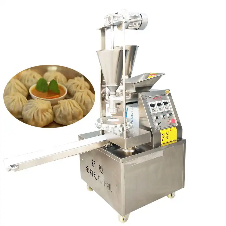 ماكينة إعداد وجبة المومو الصينية لحم الخنزير الكعك آلة ماكينة إعداد وجبة المومو التلقائي زلابية