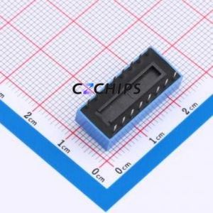 DS-08-B DIP Switch Through hole Component (THT) Switch ( Number of Switch Sections: 8 )( Lead Spacing: 2.54mm )( Color: Red ) - Product Image 2