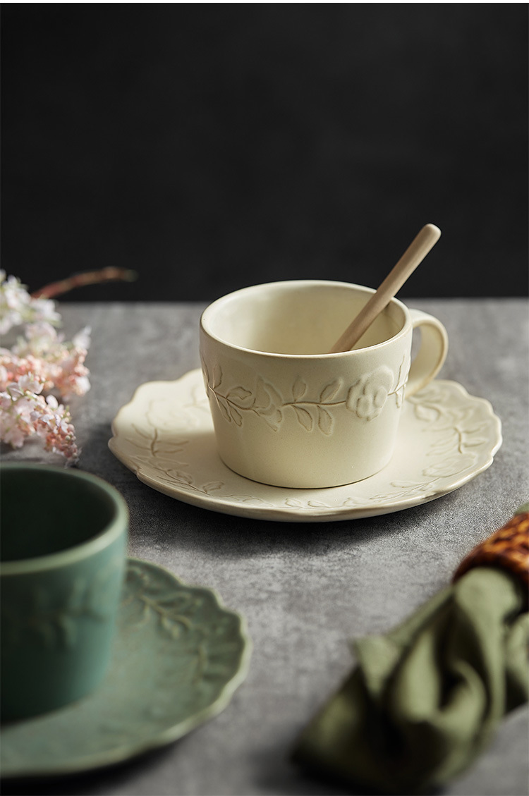 Set di 2 tazze da caffè con piattino, ceramica wabi-sabi, 300 ml – Marrone – Decopine | Leroy Merlin
