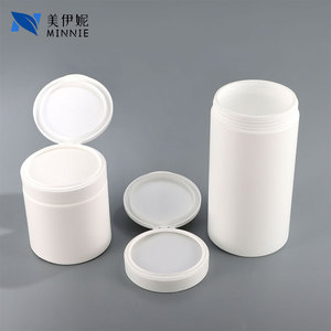 Pot en plastique Minnie 1000g blanc à large ouverture avec couvercle hermétique pour emballage cosmétique, masque facial, crème capillaire - Product Image 2