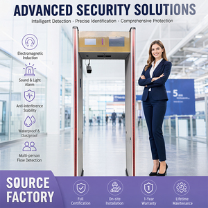 Portique <span class=keywords><strong>de</strong></span> détection <span class=keywords><strong>de</strong></span> métaux aéroportuaire KEMSI avec affichage, indicateur <span class=keywords><strong>de</strong></span> zone pour personnes, technologie <span class=keywords><strong>de</strong></span> détection par maille, alarme <span class=keywords><strong>LED</strong></span> et contrôle web - Product Image 1