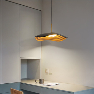 Lustre en résine LED Valentina de style nordique italien pour restaurant, bar, appartement, luminaire de style Wabi-Sabi - Product Image 3