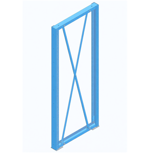 Panneau latéral Fami Ar Series L900 H2510 bleu RAL5012 pour supports - Product Image 3