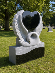 Stèles funéraires floraux personnalisés, artisanaux, traditionnels américains, monuments commémoratifs pour cimetière - Product Image 5