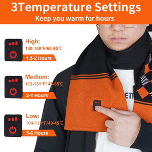 Stylish lightweight soft material large <b>heating</b> surface multi function outdoor indoor heated <b>scarf</b> - Product Image 2