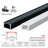 Profilé en aluminium anodisé T5 de haute qualité, longueur personnalisée, pour éclairage linéaire LED, avec diffuseur.