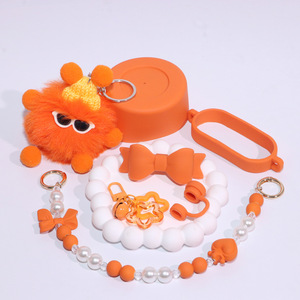 Waki Decorative <b>Accessories</b> Kit Silicone Cup Sleeve Orange Cute Reusable <b>Drinkware</b> <b>Accessories</b> - Product Image 2