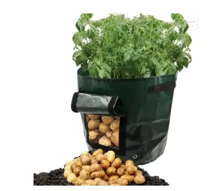 Nueva bolsa de cultivo de plantas, maceta de cultivo de patatas DIY, tela PE, contenedor de plantación de tomate, bolsa gruesa, maceta de jardín, suministros de jardín