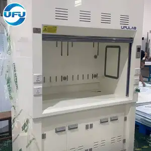 Deck montado cheio pp fume capuz com armário para laboratório