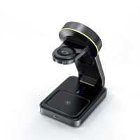 Portable 3 en 1 pliable sans fil chargeur support Dock 15W pour support de téléphone Station de charge sans fil rapide