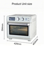 Four à friture sans huile électrique mécanique multifonctionnel 11-20L |   Four à convection en acier inoxydable 1700W avec rôtissoire et déshydrateur