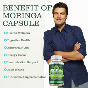 OEM/ODM Aliments santé, vitamines, compléments alimentaires, usine directe, capsules de feuilles de Moringa biologiques, personnalisables pour adultes - Product Image 3