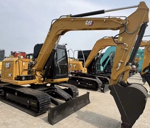Mini-excavatrice sur chenilles CAT 307 d'occasion, excavatrice compacte hydraulique avec godet pour la construction - Product Image 1