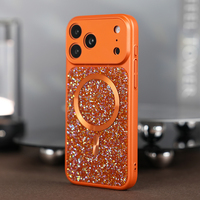 Étui JOYPORODO B431 avec technologie incrustée de diamants, étui rigide en PC antichoc pour iPhone 13 14 15 16 17 Pro Max, étui magnétique antichoc