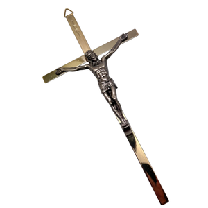 Haute réputation Immanuel Crucifix jésus suspendu décoration murale religieux inspirant chrétien produit fabriqué à la main INRI - Product Image 2