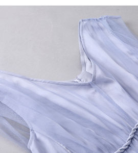 <span class=keywords><strong>Abito</strong></span> estivo in <span class=keywords><strong>Tulle</strong></span> senza maniche Slim retrò francese da donna elegante garza a rete <span class=keywords><strong>trasparente</strong></span> <span class=keywords><strong>abito</strong></span> Casual con stampa margherita - Product Image 3