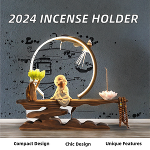 Quemador de Incienso Portátil de Plástico Moderno con Diseño 2024, con Luz LED, Porta Fragancias para Decoración, Regalos Empresariales y de Agradecimiento - Product Image 2