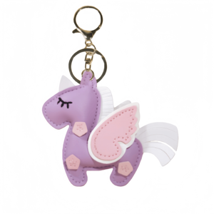 Portachiavi in Pelle Fatto a Mano con <span class=keywords><strong>Ciondolo</strong></span> Personalizzato <span class=keywords><strong>Unicorno</strong></span> Pegaso per Abbigliamento, Chiavi, Borsa, Auto, Piccoli Regali, Decorazione da Appendere - Product Image 1