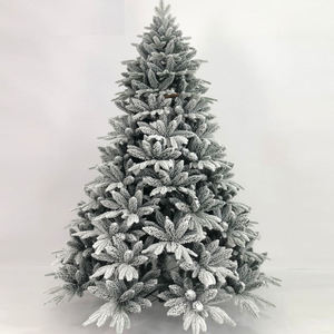 Factory Direct <strong>Fir</strong> Shape Prelit Artificial Christmas Tree PE PVC Branch Outdoor Fat Luxury Christmas Tree With Warm Led - Product Image 4