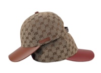 Casquettes de baseball personnalisées de marque, à visière, en jacquard et cuir, élégantes et de haute qualité, fabrication OEM en gros du Guangdong