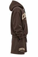 Ensemble sweat à capuche et short brodé personnalisé 2026 pour homme – Tenue décontractée en polaire pour l'hiver, séchage rapide, motif lettres noires, logo avant