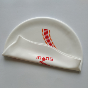 Gorro de Natación Impermeable para Adultos con Protección para los Oídos, Material de Silicona, Negro, Apto para Cabello Largo, Estampado, Antiderrames - Product Image 4