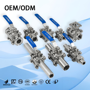 Nhiệt độ cao thép không gỉ 3PC <span class=keywords><strong>Ball</strong></span> valve cho gas nước phương tiện truyền thông với áp lực giảm chức năng tùy chỉnh OEM - Product Image 1