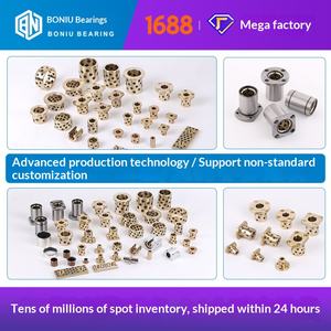 บูชเหล็กนอก หุ้มด้วยกราไฟต์ด้านใน ปลอกทองแดง  แบบหล่อลื่นในตัว  ไม่ใช้น้ำมัน  ตลับลูกปืนเชิงเส้นแบบเลื่อน LMH10 12 16 20 25-60 ผลิตตามสั่ง - Product Image 3