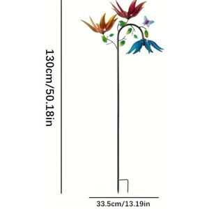 Tournesol métallique robuste multicolore avec fleurs, design enfichable, finition peinte, résistant aux intempéries pour jardin - Product Image 6