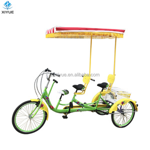 รถสามล้อท่องเที่ยวสำหรับผู้ปกครอ<span class=keywords><strong>ง</strong></span>และเด็ก จักรยานสามล้อแบบซูร์เรย์ 3 ที่นั่<span class=keywords><strong>ง</strong></span> จักรยานแบบ Tandem พร้อมที่นั่งเด็ก สำหรับ 3 คนขี่ - Product Image 6