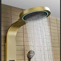 Ensemble de douche multifonctionnel à affichage numérique intelligent Robinetterie thermostatique Jet de pluie doux pour la maison Salle de bain pour appartements