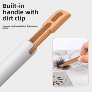 Good Quality Household Punch-Free Toilet <b>Brush</b> with Base Wall Mounted <b>Long</b> <b>Handle</b> Plastic Toilet <b>Brush</b> - Product Image 4