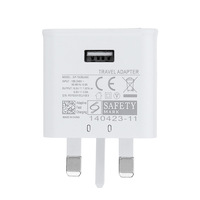 Chargeur rapide QC 3.0 15W à trois broches norme britannique pour téléphones mobiles S6/S7/S8/S10, entrée 5V/1A, prise EU/US, USB 2A