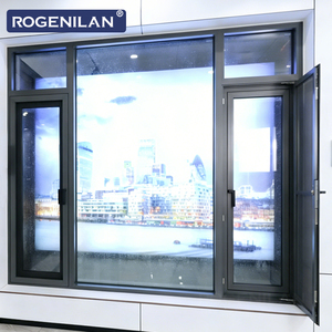 Fenêtres à battants Rogenilan modernes en aluminium, résistantes à l'eau, à double vitrage, à faible émissivité, pour maisons - Product Image 2