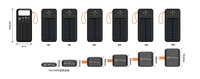 Meilleures ventes 2026 – Banques d'alimentation solaires haute capacité 20000 mAh, 30000 mAh, 50000 mAh avec câble intégré et lampe torche