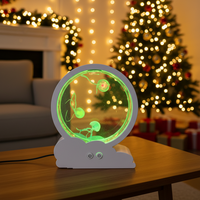 Lámpara Nocturna de Acuario con Medusas, Mini, para Dormitorio y Regalo, Moderna, Regalo de Cumpleaños, Lámpara de Mesa, Decoración para Habitación Infantil, Decoración para Dormitorio