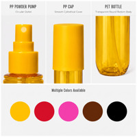 Bouteille pulvérisateur PET 90 ml couleur personnalisée, brume fine, emballage cosmétique pour soins de la peau, parfum, rechargeable, portable, bouteille en plastique de voyage