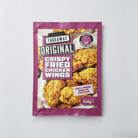 Sachet métallisé imprimé sur mesure à trois soudures latérales, qualité alimentaire, pour frites surgelées, poulet frit, prêt à l'emploi en friteuse à air, emballage pour stockage longue durée en congélateur