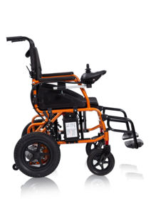 Fauteuil roulant électrique pliable en acier populaire, conçu pour les personnes <span class=keywords><strong>âgée</strong></span>s et les personnes handicapées, avec deux batteries <span class=keywords><strong>au</strong></span> plomb-acide - Product Image 2